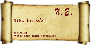 Nika Enikő névjegykártya